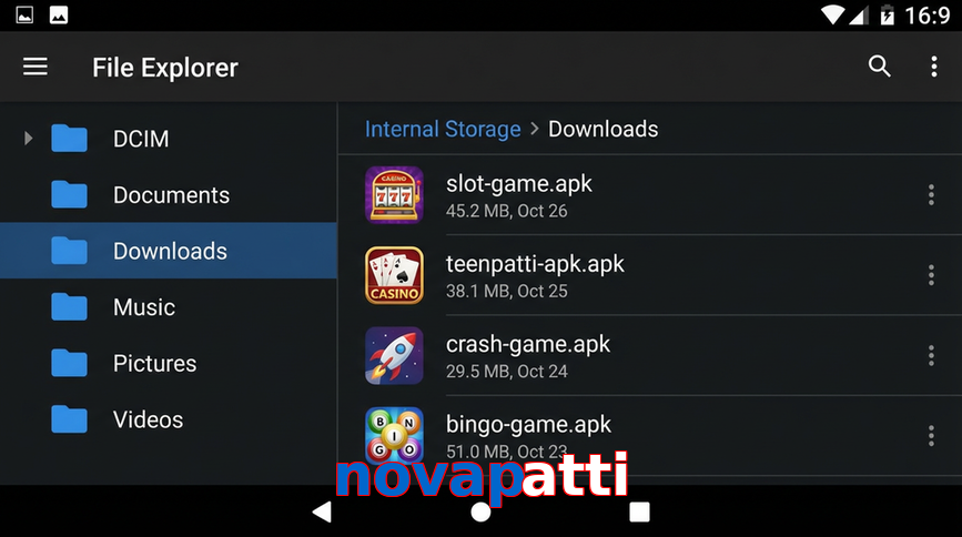 Main screen of Novapatti gameapk page for PK players